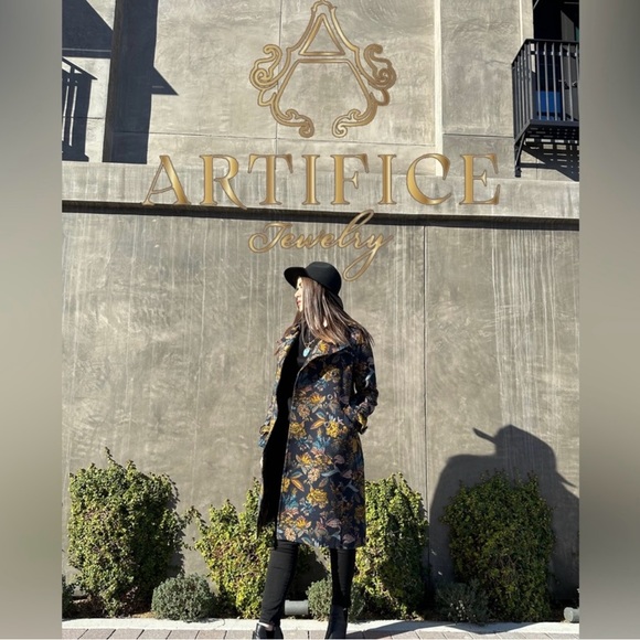 14k Gold Filled Natural Rose Cut Emerald Necklace Pendant - Picture 12 of 13